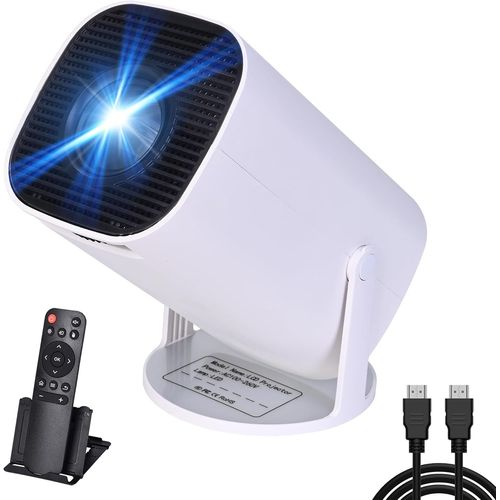 Retroprojecteur 4K Videoprojecteur Projecteur Video Mini Portable Wifi 6 Bluetooth Portatif Projector Tv Telephone Mur Retroprojo Plafond Connecté Avec Android 11 Film Ultra Hd + Support De Téléphone