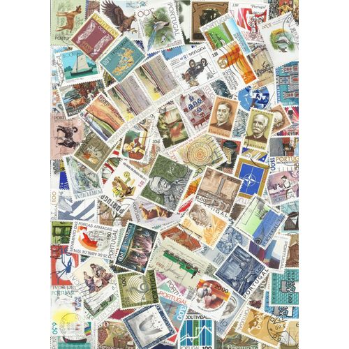 Portugal 100 Timbres Grds Formats Différents