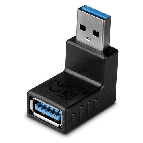 Lindy USB 3.0 90 Degree Up Type A Male to Female Right Angle Adapter - Adaptateur USB - USB Type B (F) pour USB type A (M) - USB 3.0 - connecteur à 90° - noir