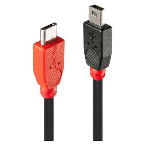 Lindy - Câble USB - mini USB type B (M) pour Micro-USB de type B (M) - USB 2.0 OTG - 50 cm - moulé - noir