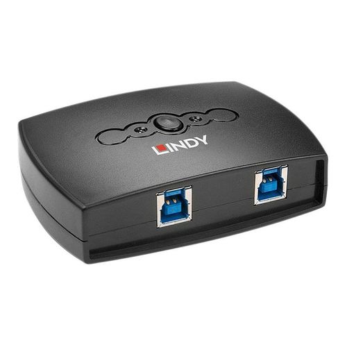 Lindy 2 Port USB 3.0 Switch - Commutateur de partage des périphériques USB - 2 x SuperSpeed USB 3.0 - de bureau