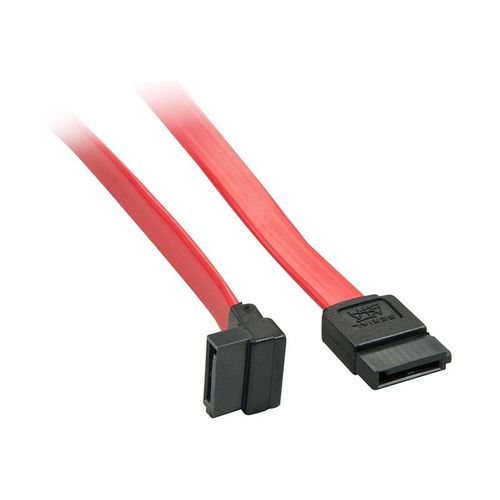 Lindy - Câble SATA - Serial ATA 150/300/600 - SATA pour SATA incliné - 70 cm - rouge