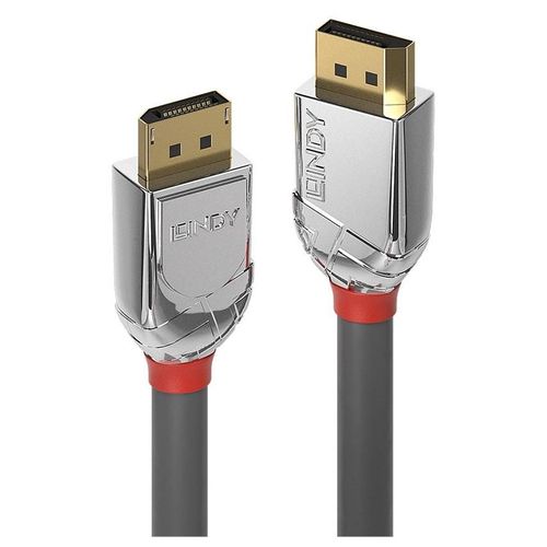 Lindy CROMO - Câble DisplayPort - DisplayPort (M) pour DisplayPort (M) - DisplayPort 1.2 - 5 m - rond, support 4K - gris