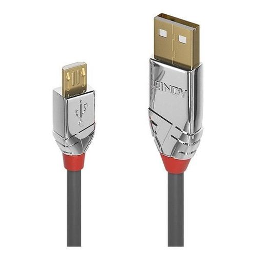 Lindy CROMO - Câble USB - USB (M) pour Micro-USB de type B (M) - USB 2.0 - 1 m - rond - gris