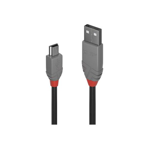 Lindy Anthra Line - Câble USB - mini USB type B (M) pour Micro-USB de type B (M) - USB 2.0 - 50 cm - rond - noir