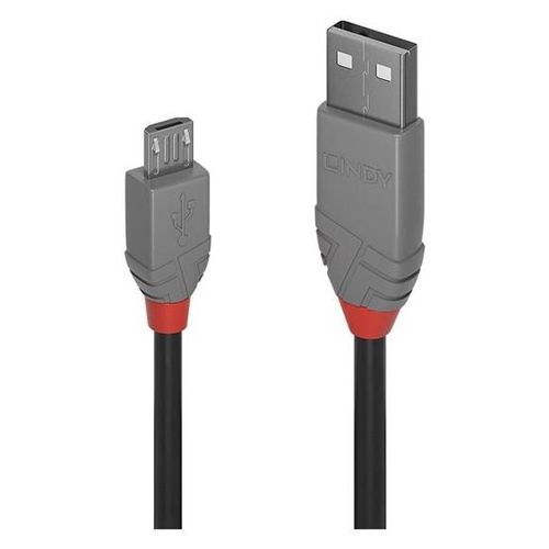 Lindy Anthra Line - Câble USB - USB (M) pour Micro-USB de type B (M) - USB 2.0 - 2 m - rond - noir