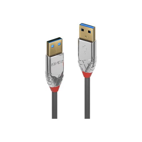 Lindy CROMO - Câble USB - USB type A (M) pour USB type A (M) - USB 3.0 - 50 cm - rond - gris
