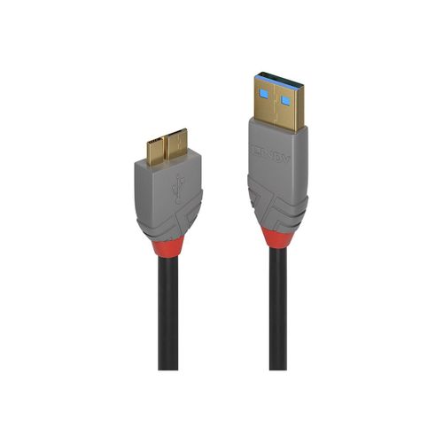 Lindy Anthra Line - Câble USB - USB type A (M) pour Micro-USB de type B (M) - USB 3.0 - 50 cm