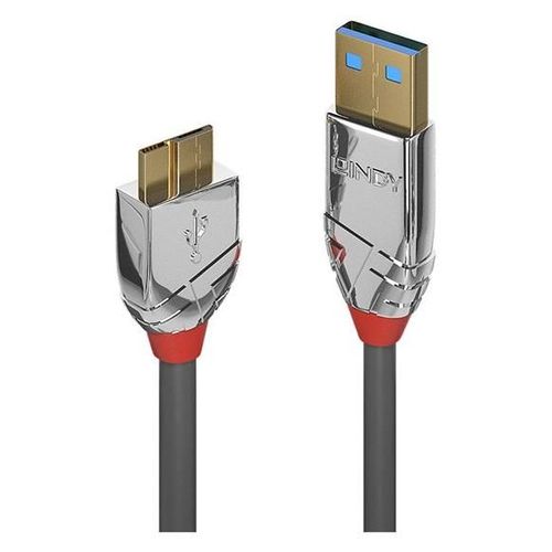 Lindy CROMO - Câble USB - USB type A (M) pour Micro-USB de type B (M) - USB 3.0 - 1 m - rond - gris