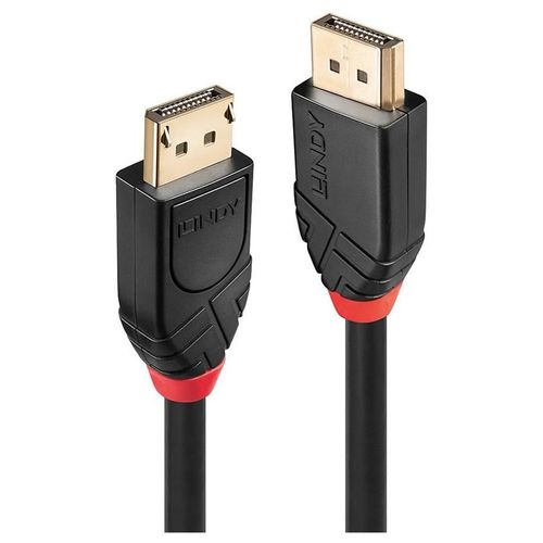 Lindy - Câble DisplayPort - DisplayPort (M) pour DisplayPort (M) - DisplayPort 1.2 - 15 m - support 4K, actif, rond - noir
