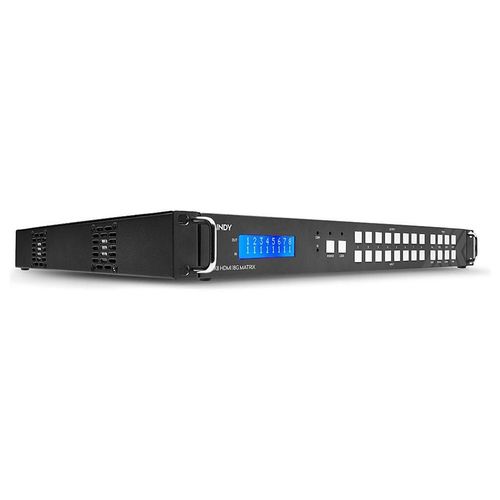 Lindy 8x8 HDMI 18G Matrix with Video Wall Scaling - Commutateur vidéo/audio - Géré - Montable sur rack - CA 100 - 240 V