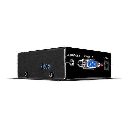 LINDY Cat.6 2 Port VGA Receiver - Prolongateur audio/vidéo - récepteur - jusqu'à 300 m