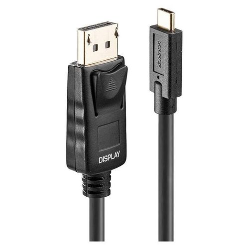 Lindy - Câble DisplayPort - 24 pin USB-C (M) pour DisplayPort (M) - USB 3.1 / DisplayPort 1.2 - 5 m - rond, actif, support 4K60Hz (4096 x 2160) - noir