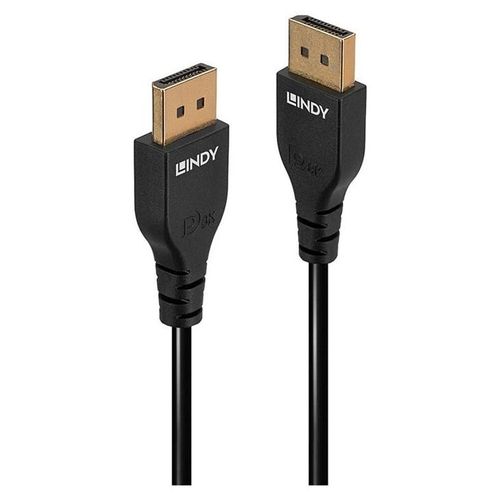 Lindy Slim Line - Câble DisplayPort - DisplayPort (M) pour DisplayPort (M) - DisplayPort 1.4 - 2 m - support 8K60Hz (7680 x 4320), support 4K144Hz (3840 x 2160), support 4K60Hz (4096 x 2160)...