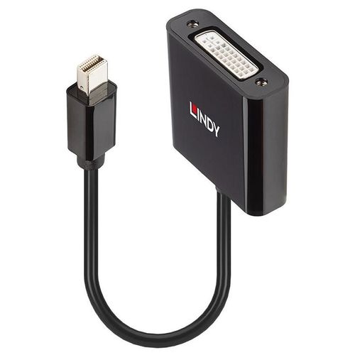 Lindy - Câble adaptateur - Mini DisplayPort (M) pour DVI-D (F) - DisplayPort 1.2 - 16 cm - actif, support 1920 x 1200 (WUXGA) - noir