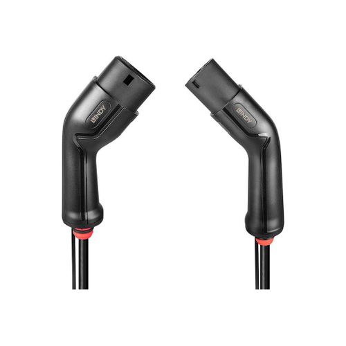 Lindy - Câble d'alimentation - IEC 62196 Type 2 (F) pour IEC 62196 Type 2 (M) - CA 480 V - 32 A - 5 m - puissance 22 kW - noir