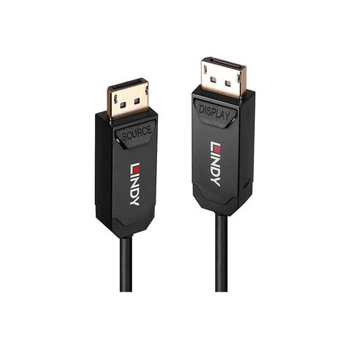 Lindy - Câble DisplayPort - DisplayPort (M) pour DisplayPort (M) - DisplayPort 2.0 - 50 m - support 8K60Hz (7680 x 4320), UHBR10 - noir