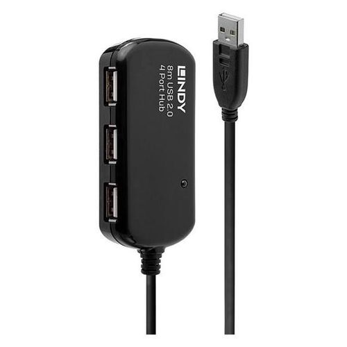 Lindy USB 2.0 Active Extension Pro 4 Port Hub - Concentrateur (hub) - 4 x USB 2.0 - de bureau