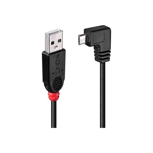 Lindy - Câble USB - USB (M) pour Micro-USB de type B (M) - USB 2.0 - 1 m - connecteur à 90°, moulé