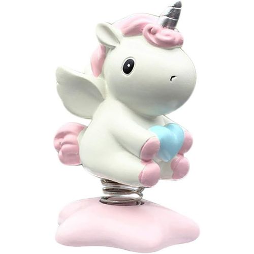 Jouets Dansants À Tête Branlante De Licorne, Tableau De Bord, Figurine De Licorne, Balançoire, Décoration De Voiture, Bureau, Maison, Cadeau De Fête (Rose)