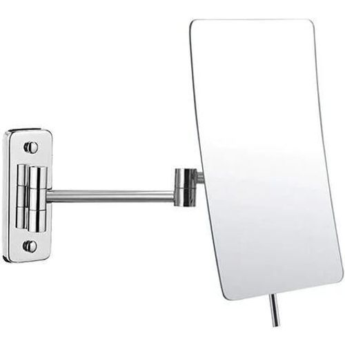 Miroir de coiffeuse mural grossissant 3X - 13cm*21cm, pliable et extensible rotation 360° - avec bras télescopique - perçage requis