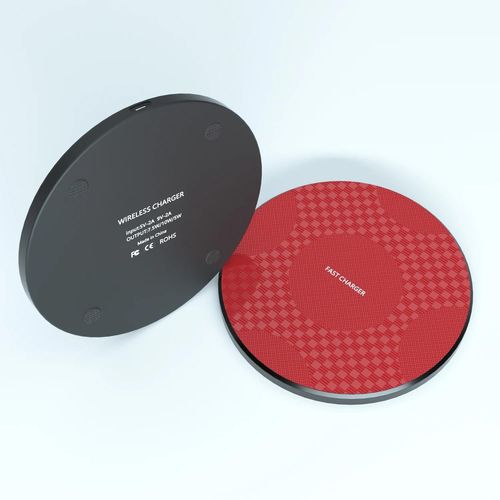 Chargeur Rapide Sans Fil 10w Pour Téléphone Huawei Mate60pro, Oppo Ace2, Sony Xperia 1 Iii, Redmi K60, Tapis De Charge En Acrylique, Cadeau-Red With Cable