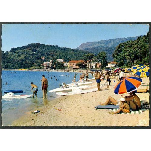 Carte Postale La Côte Des Maures, Cavaliere, Var, La Plage, Au Fond Le Surplage Hôtel, 1970