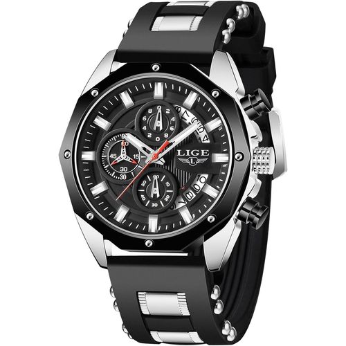 Montre Homme Mode Chronographe Acier Inoxydable Etanche Analogique Quartz Lumineuses Grand Cadran Sport Classique Montre¿