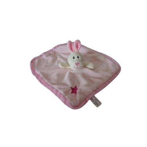 Doudou lapin plat rose très bon état Zeeman