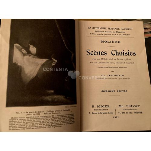 Livre : Molière Scènes Choisies Commenté Par Ch.Georgin