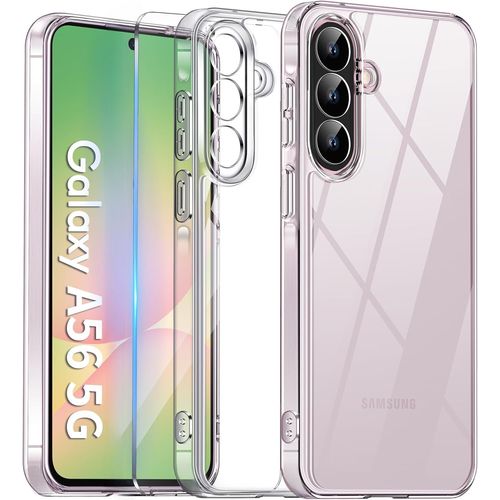 Coque Silicone Transparente + Verre Trempe Pour Samsung Galaxy A56 5g Little Boutik©
