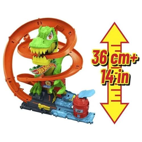 Hot Wheels-T-Rex Bataille De Feu-Coffret Dinosaure Avec Camion - 4 Ans+- Jbm73