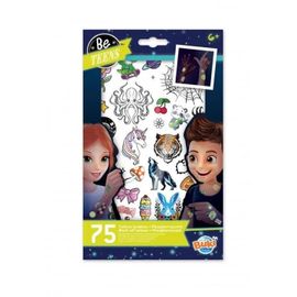 Buki France - 75 Tattoos Lavables Phosphorescents Multicolore
