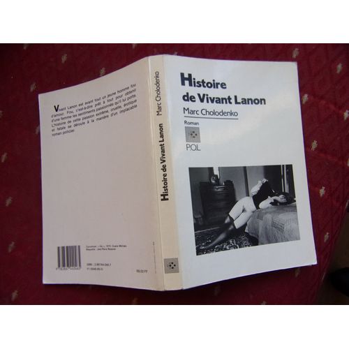 Marc Cholodenko - Histoire De Vivant Lanon - Erotisme - Curiosa