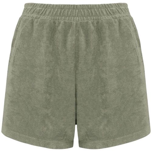 Short Écoresponsable En Éponge - Femme - Pat728 - Vert Amande