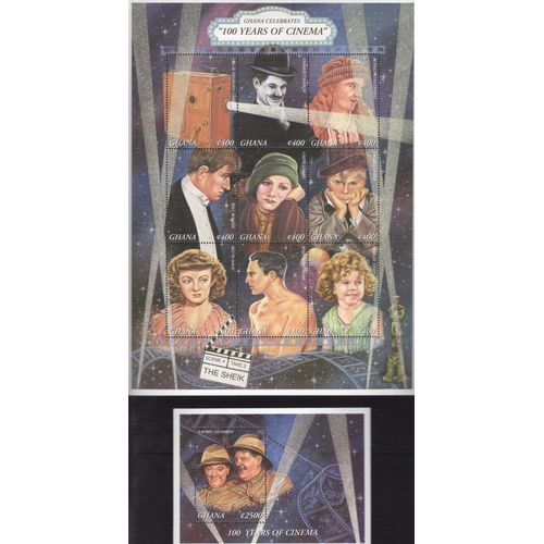 12 Feuillets De Timbres Autour Des 100 Ans Du Cinema