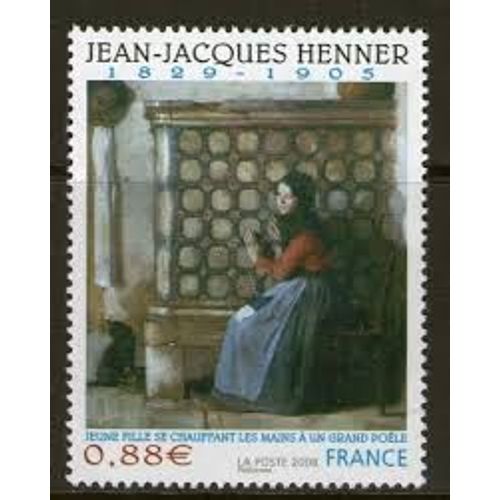Art : "Jeune Fille Se Chauffant Les Mains À Un Grand Poêle" De Jean-Jacques Henner Année 2008 N° 4286 Yvert Et Tellier Luxe