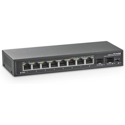 Switch Ethernet 2.5G 8 Ports Avec Slot Sfp 2X10G,8 Ports Base-T 2.5G,Isolé Par Vlan,Métal Non Géré,Sans Ventilateur Petit Commutateur Réseau