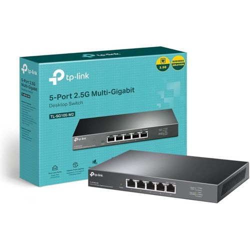 Unmanaged 5-Port 2.5G Multi-Gigabit Desktop Switch,802.3X Flow Control,802.1P/Dscp Qos,Ideal For Small And Home Office With Fanless Design,Metal Casing,Plug And Play(Tl-Sg105-M2)