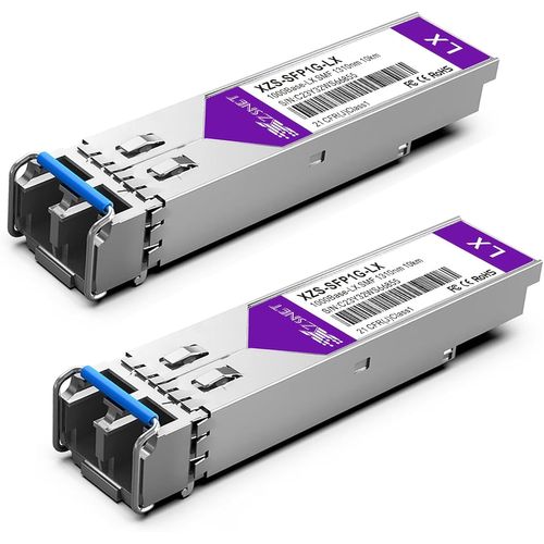 1000Base-Lx Sfp Transceiver,Module 1.25G Sfp Vers Lc En Fibre Optique Monomode Pour Cisco Glc-Lh-Smd,Ubiquiti Unifi Uf-Sm-1G,Mikrotik,Meraki,Netgear Agm732F,D-Link Et Plus,2 Pièces
