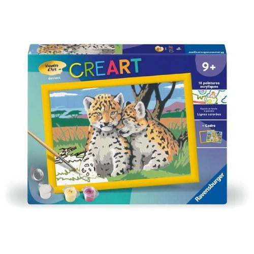 Creart Kids 18x24cm Petits L¿Opards. Kit De Peinture Par Num¿Ros Num¿Ro D'art. Des 9 Ans. 25832. Ravensburger