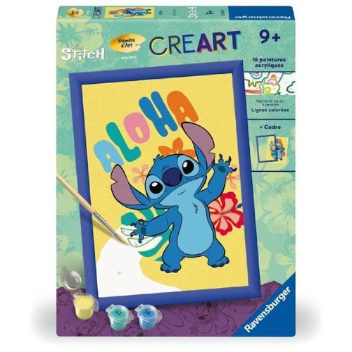 Creart Kids 18x24cm Stitch. Kit De Peinture Par Num¿Ros Num¿Ro D'art. Des 7 Ans. 25844. Ravensburger