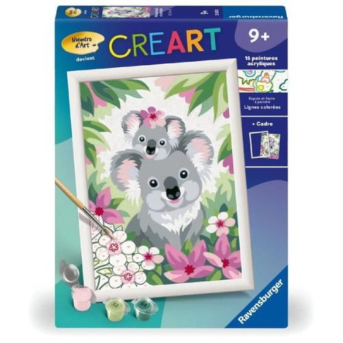 Creart Kids 18x24cm Maman Koala Et Son B¿B¿. Kit De Peinture Par Num¿Ros Num¿Ro D'art. Des 9 Ans. 25833. Ravensburger