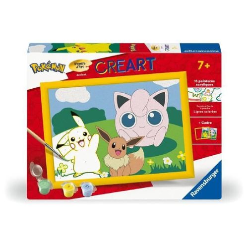 Creart Kids 18x24cm Pokemon. Kit De Peinture Par Num¿Ros Num¿Ro D'art. Des 7 Ans. 25839. Ravensburger
