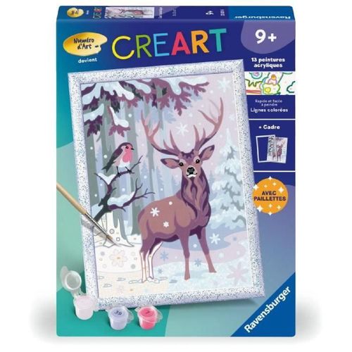 Creart Kids 18x24cm Cerf Romantique. Kit De Peinture Par Num¿Ros Num¿Ro D'art. Des 9 Ans. 25831. Ravensburger