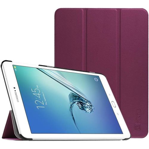 Étui Housse Pour Samsung Galaxy Tab S2 9.7"" T810n / T815n / T813n / T819n - Coque De Protection Mince Et Léger En Cuir Pu Case Cover Avec Fonction Sommeil/Réveil Automatique, Pourpre
