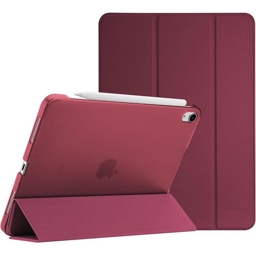 Coque Pour Ipad Air 11 Pouces (M2) 2024, Air 5ème 2022, Ipad Air 4ème 2020 10.9 Pouces, Étui De Protection Anti-Chute, Rabat Magnétique Stable -Rouge Vineux