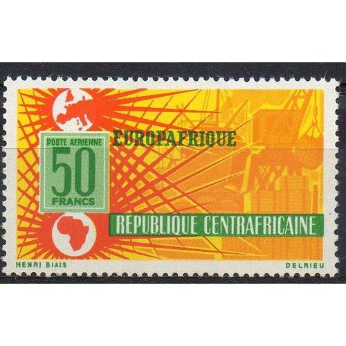 Centrafrique Timbre Coopération Europafrique 1965