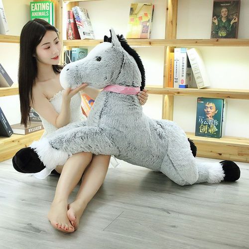 Cheval Gris Grand Cheval Brun Jouet Maison Mignon Grand Cheval Licorne Poupée Cadeau Cheval Gris - 80-90 Cm Environ 0,74 Kg