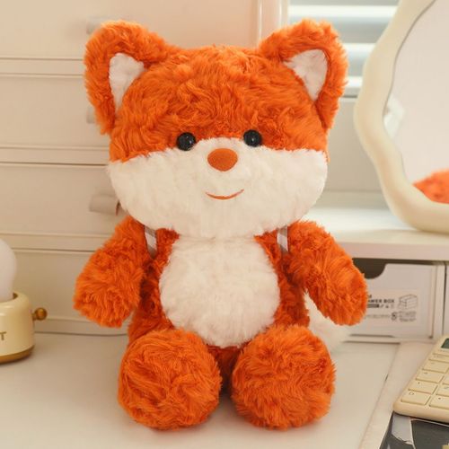 Poupée Renard Mignon Qui Court, Poupée Ours Câlin, Jouet En Peluche, Poupée Éléphant Qui Dort Confortablement Paopao Fox-30cm (Modèle Sac À Dos)